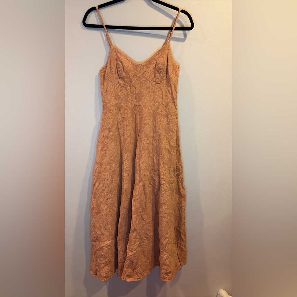 Lulu's Rust Midi Dress - Picture 2 of 3